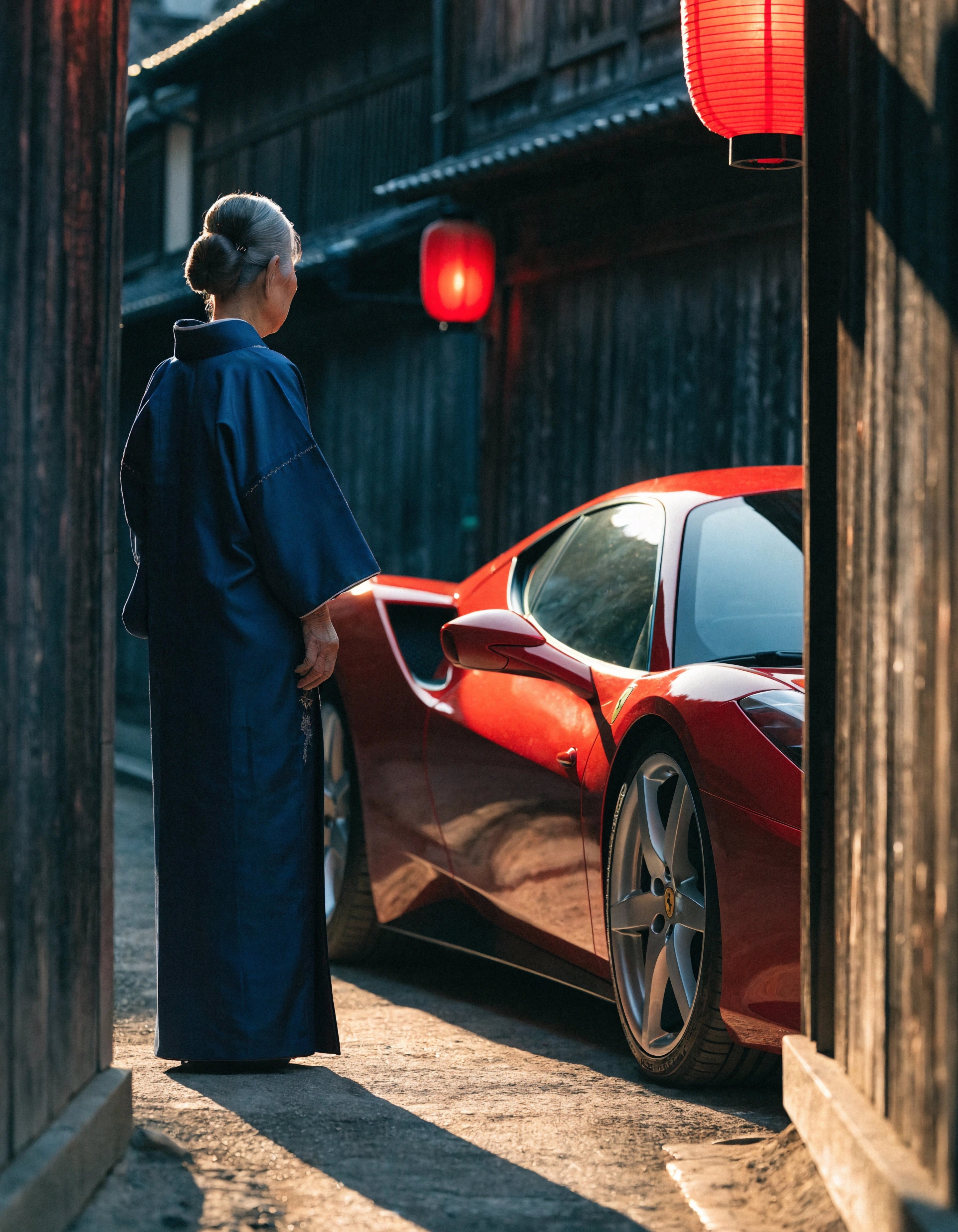 Die Dame und der rote Ferrari