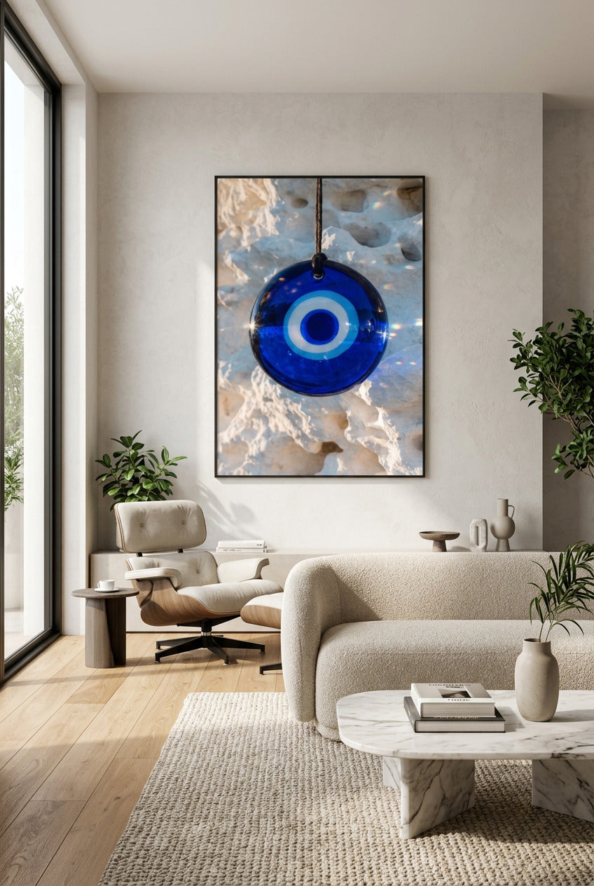 Heritage Walls – Nazar-Amulett im Abendlicht